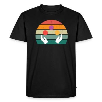 Jongleur Jongleur Boules Cône Plaque Jonglerie - T-shirt Premium bio Homme - noir - Devant - Nico (187cm)