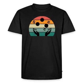 Jongleur Jongleur Boules Cône Plaque Jonglerie - T-shirt Premium bio Homme - noir - Devant - Nico (187cm)
