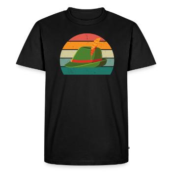 Hunting Hunter Hunting Horn Game Game Forest Forester - Men's Premium Organic T-Shirt - black - Front - Nico (187cm)