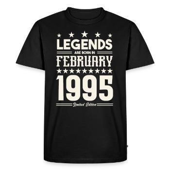 Gift legend February 1995. Gift February 1995. - Men's Premium Organic T-Shirt - black - Front - Nico (187cm)