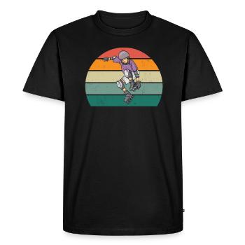 Patineur à roues alignées Patineur à roues alignées Patineurs à roues alignées - T-shirt Premium bio Homme - noir - Devant - Nico (187cm)