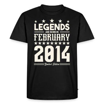 Gift Legend February 2014. Gift February 2014. - Men's Premium Organic T-Shirt - black - Front - Nico (187cm)