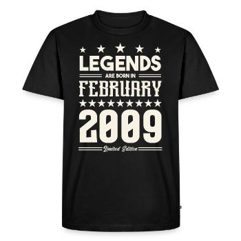 Gift legend February 2009. Gift February 2009. - Men's Premium Organic T-Shirt - black - Front - Nico (187cm)
