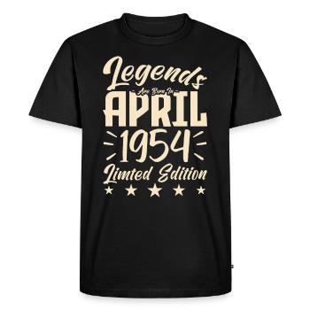 Naissance En avril 1954. Cadeau d'anniversaire. - T-shirt Premium bio Homme - noir - Devant - Nico (187cm)