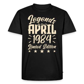 1984 births Birthday gift 1984 - Men's Premium Organic T-Shirt - black - Front - Nico (187cm)