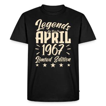 Naissance En avril 1967 Cadeau d'anniversaire 1967 - T-shirt Premium bio Homme - noir - Devant - Nico (187cm)