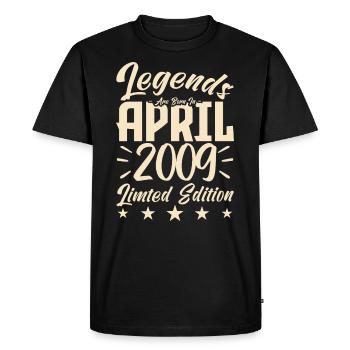 Naissance En avril 2009 Cadeau d'anniversaire 2009 - T-shirt Premium bio Homme - noir - Devant - Nico (187cm)