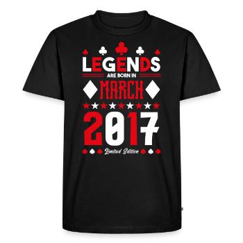 birthday gift March 2017. card games. - Men's Premium Organic T-Shirt - black - Front - Nico (187cm)