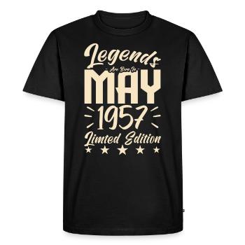 Naissance En mai 1957 Cadeau d'anniversaire 1957. - T-shirt Premium bio Homme - noir - Devant - Nico (187cm)