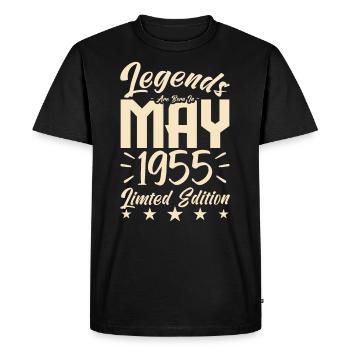 1955 births Birthday gift 1955. - Men's Premium Organic T-Shirt - black - Front - Nico (187cm)
