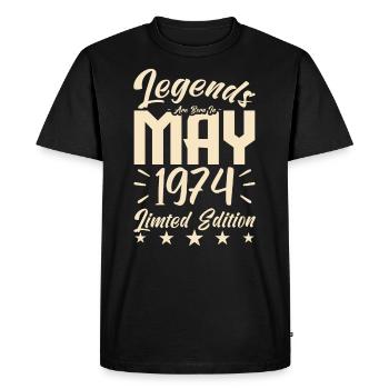 Naissance En mai 1974 Cadeau d'anniversaire 1974. - T-shirt Premium bio Homme - noir - Devant - Nico (187cm)