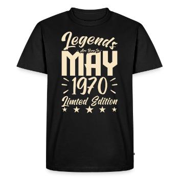 Naissance En mai 1970 Cadeau d'anniversaire 1970. - T-shirt Premium bio Homme - noir - Devant - Nico (187cm)
