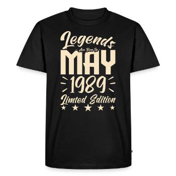 Naissance En mai 1989 Cadeau d'anniversaire 1989. - T-shirt Premium bio Homme - noir - Devant - Nico (187cm)
