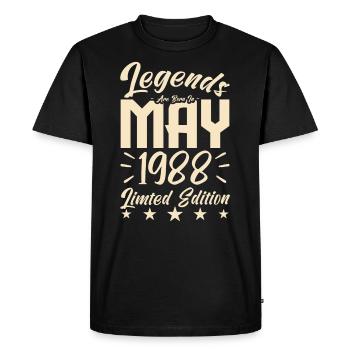 Naissance En mai 1988 Cadeau d'anniversaire 1988. - T-shirt Premium bio Homme - noir - Devant - Nico (187cm)