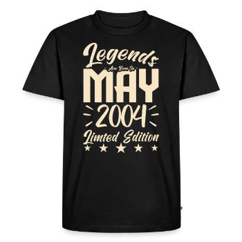 Naissance En mai 2004 Cadeau d'anniversaire 2004. - T-shirt Premium bio Homme - noir - Devant - Nico (187cm)