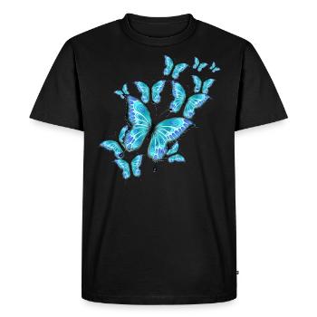 Papillons - T-shirt Premium bio Homme - noir - Devant - Nico (187cm)
