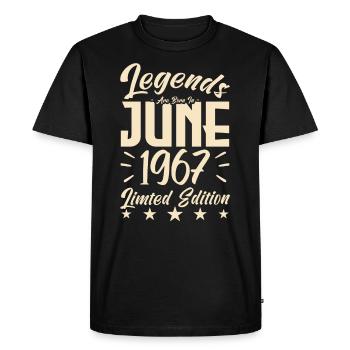 Naissance En juin 1967 Cadeau d'anniversaire 1967. - T-shirt Premium bio Homme - noir - Devant - Nico (187cm)