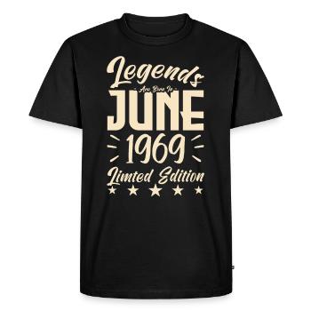 Naissance En juin 1969 Cadeau d'anniversaire 1969. - T-shirt Premium bio Homme - noir - Devant - Nico (187cm)