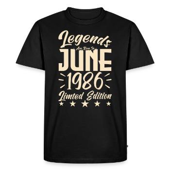 Naissance En juin 1989 Cadeau d'anniversaire 1989. - T-shirt Premium bio Homme - noir - Devant - Nico (187cm)