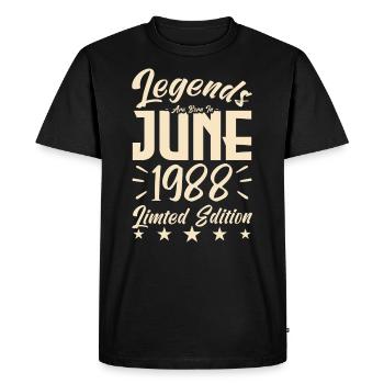 Naissance En juin 1988 Cadeau d'anniversaire 1988. - T-shirt Premium bio Homme - noir - Devant - Nico (187cm)