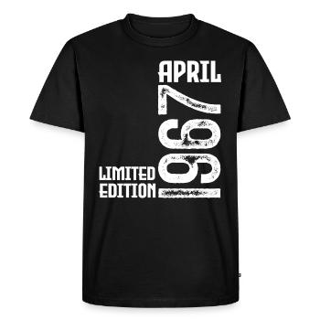 Cadeau Avril 1967. Anniversaire avril 1967. April. - T-shirt Premium bio Homme - noir - Devant - Nico (187cm)