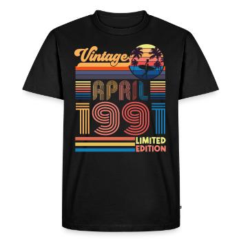 anniversaire Avril 1991 Avril. Avril 1991 Cadeau. - T-shirt Premium bio Homme - noir - Devant - Nico (187cm)