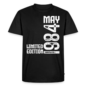 Gift May 1984. Anniversary May 1984. May 1984. - Men's Premium Organic T-Shirt - black - Front - Nico (187cm)
