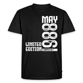 Cadeau may 1988. anniversary may 1988. Mai 1988. - T-shirt Premium bio Homme - noir - Devant - Nico (187cm)