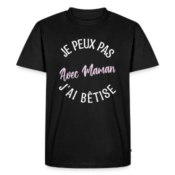 Cadeau maman, cadeau mère. cadeau maman de l'année - T-shirt Premium bio Homme - noir - Devant - Nico (187cm)