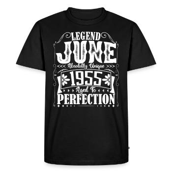 June 1955. Birthday June 1955 Gift June 1955 - Men's Premium Organic T-Shirt - black - Front - Nico (187cm)