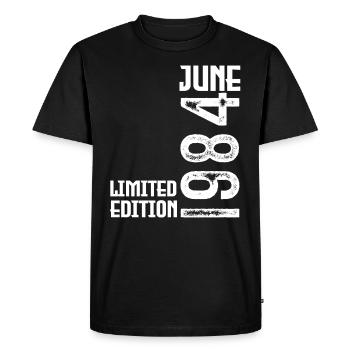 Gift June 1984 anniversary June 1984. June 1984 - Men's Premium Organic T-Shirt - black - Front - Nico (187cm)