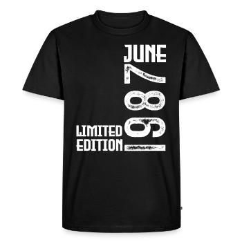 Gift June 1987 anniversary June 1987. June 1987 - Men's Premium Organic T-Shirt - black - Front - Nico (187cm)