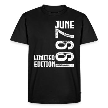 Gift June 1997 anniversary June 1997. June 1997 - Men's Premium Organic T-Shirt - black - Front - Nico (187cm)