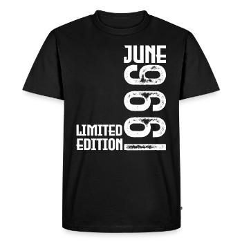 Gift June 1996 anniversary June 1996. June 1996 - Men's Premium Organic T-Shirt - black - Front - Nico (187cm)