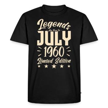 Naissance En Juillet 1960. Cadeau d'anniversaire. - T-shirt Premium bio Homme - noir - Devant - Nico (187cm)