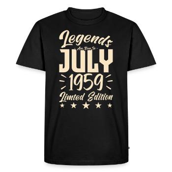 Naissance En Juillet 1959. Cadeau d'anniversaire. - T-shirt Premium bio Homme - noir - Devant - Nico (187cm)