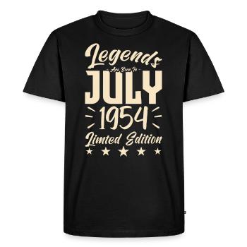 Naissance En Juillet 1954. Cadeau d'anniversaire. - T-shirt Premium bio Homme - noir - Devant - Nico (187cm)