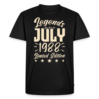 Naissance En Juillet 1988. Cadeau d'anniversaire. - T-shirt Premium bio Homme - noir - Devant - Nico (187cm)
