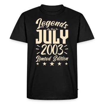 Naissance En Juillet 2003. Cadeau d'anniversaire. - T-shirt Premium bio Homme - noir - Devant - Nico (187cm)