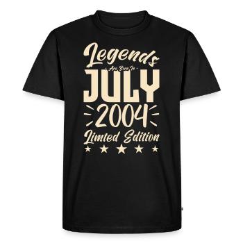 Naissance En Juillet 2004. Cadeau d'anniversaire. - T-shirt Premium bio Homme - noir - Devant - Nico (187cm)