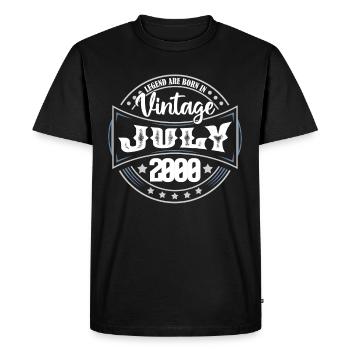 2000 July. Birthday gift July 2000. - Men's Premium Organic T-Shirt - black - Front - Nico (187cm)