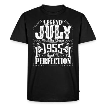 July 1955. Birthday present July 1955. - Men's Premium Organic T-Shirt - black - Front - Nico (187cm)