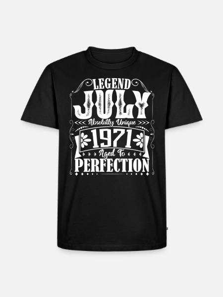 July 1971. Birthday gift July 1971. - Men's Premium Organic T-Shirt - black