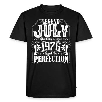 July 1976. Birthday present July 1976. - Men's Premium Organic T-Shirt - black - Front - Nico (187cm)