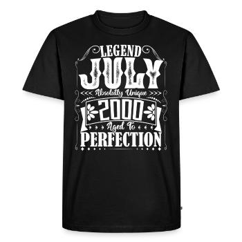 July 2000. Birthday gift July 2000. - Men's Premium Organic T-Shirt - black - Front - Nico (187cm)