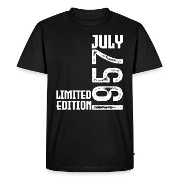 Gift July 1957. Birthday July 1957. - Men's Premium Organic T-Shirt - black - Front - Nico (187cm)