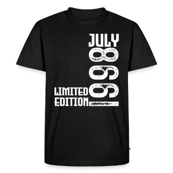 Gift July 1998. Anniversary July 1998. - Men's Premium Organic T-Shirt - black - Front - Nico (187cm)
