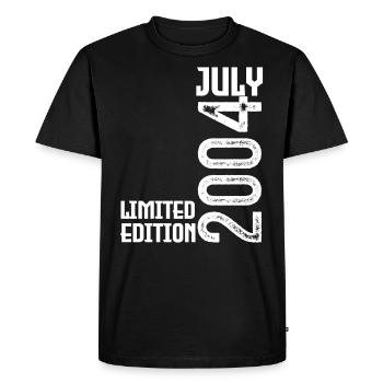 Cadeau Juillet 2004. Anniversaire juillet 2004. - T-shirt Premium bio Homme - noir - Devant - Nico (187cm)