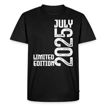 Gift July 2025. Birthday July 2025. - Men's Premium Organic T-Shirt - black - Front - Nico (187cm)