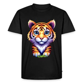 Promesse - T-shirt Premium bio Homme - noir - Devant - Nico (187cm)